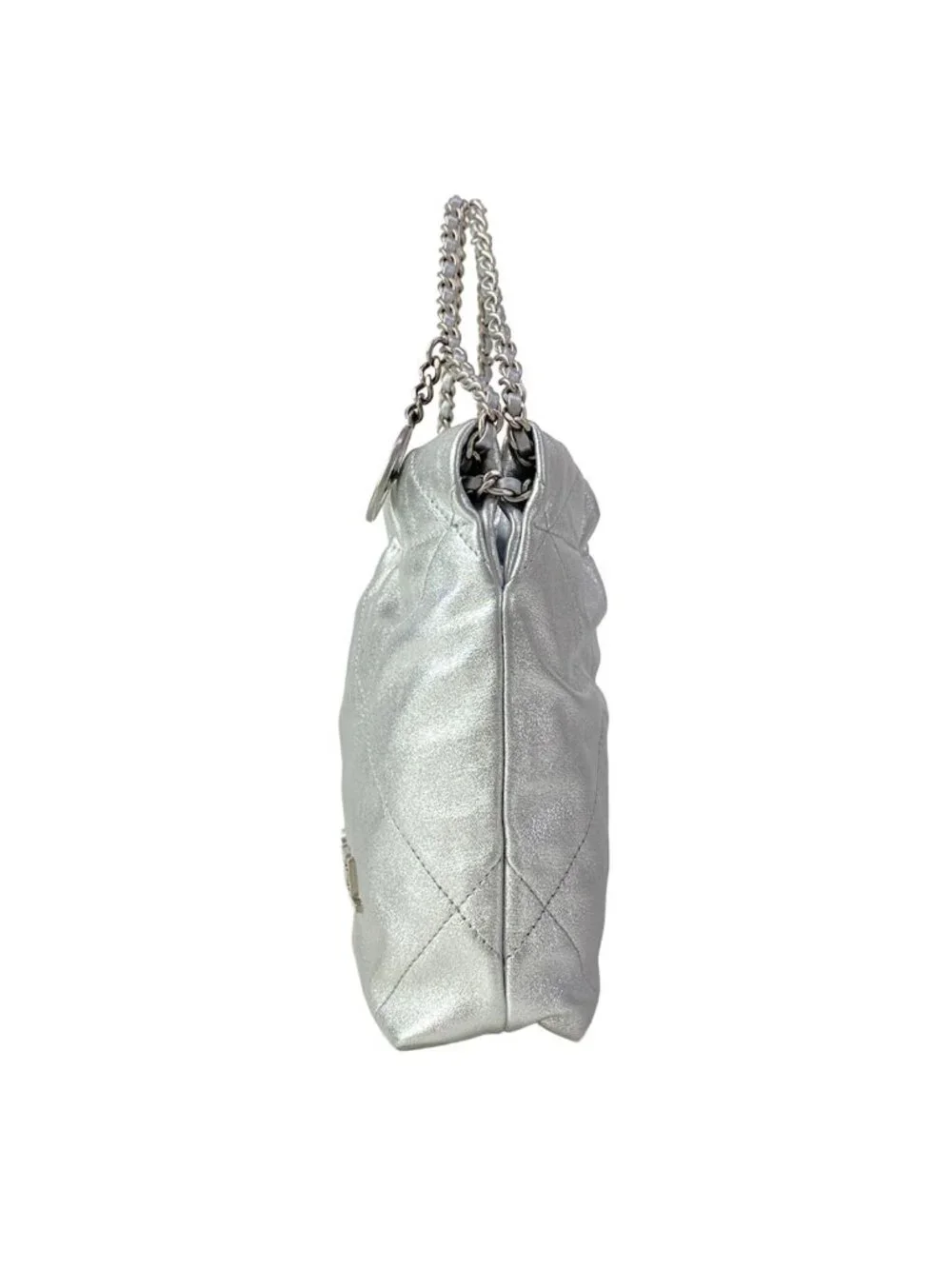 Chanel Handbag 22 Mini Silver Lambskin